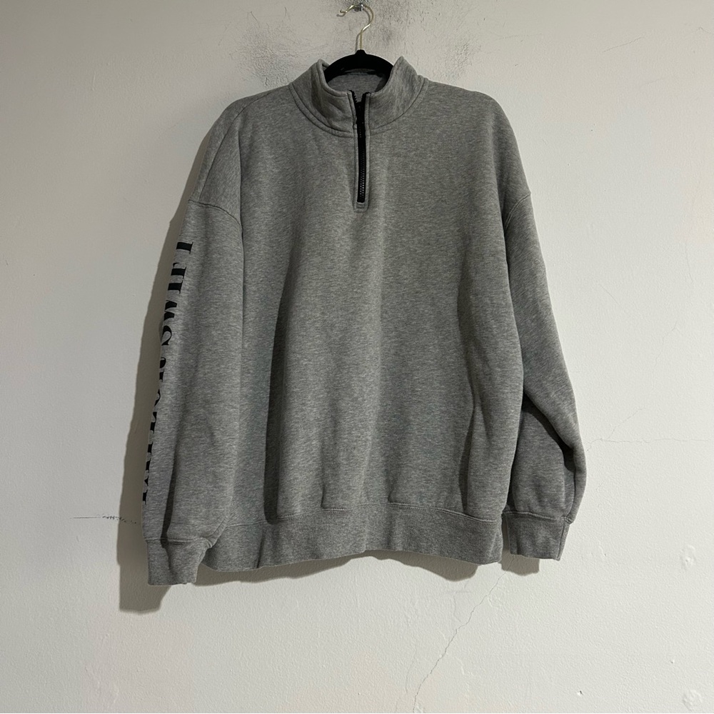 Taylor Swift The Eras Tour Grey 1/4 Zip Sweatshirt Size XL